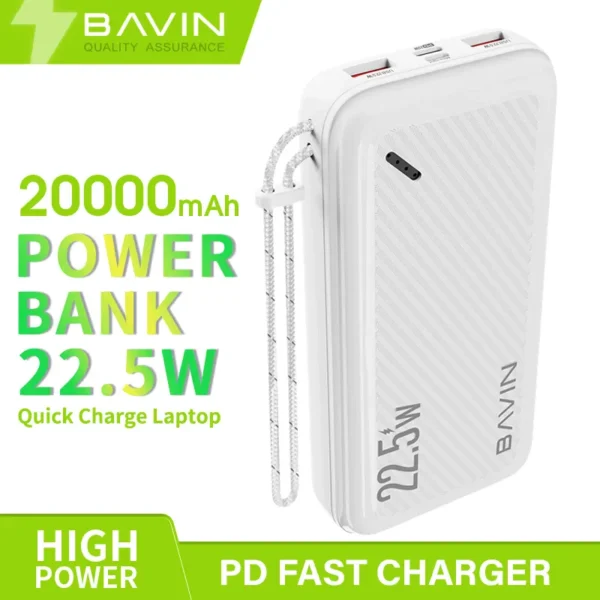 پاور بانک فست شارژ 20000 باوین مدل BAVIN PC031 22.5W