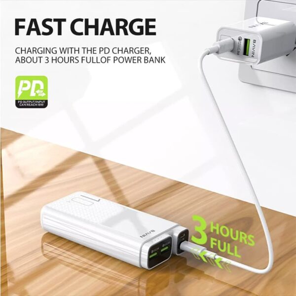 پاور بانک 10000 باوین مدل BAVIN PC085 PD QC 3.0 POWER BANK