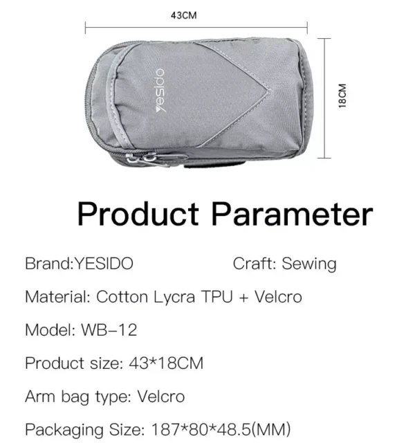 کیف بازو بند یسیدو مدل YESIDO WB12 ARMBAND BAG