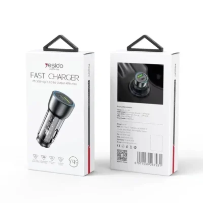 شارژر فندکی یسیدو مدل YESIDO Y49 SUPER FAST 18W