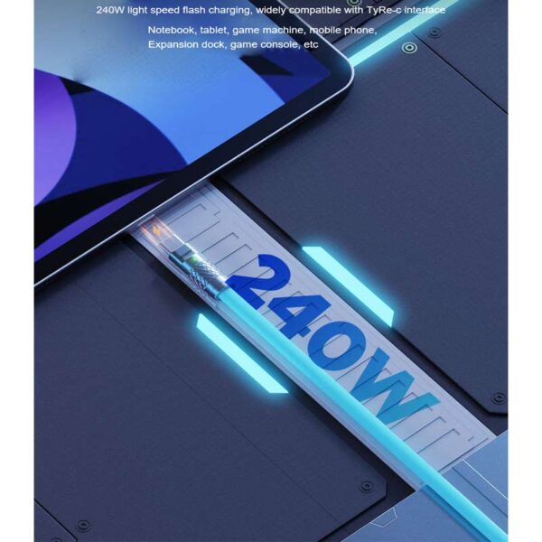 کابل شارژ سوپر فست 240 واتی تایپ سی به تایپ سی جووی مدل JOWAY TC240