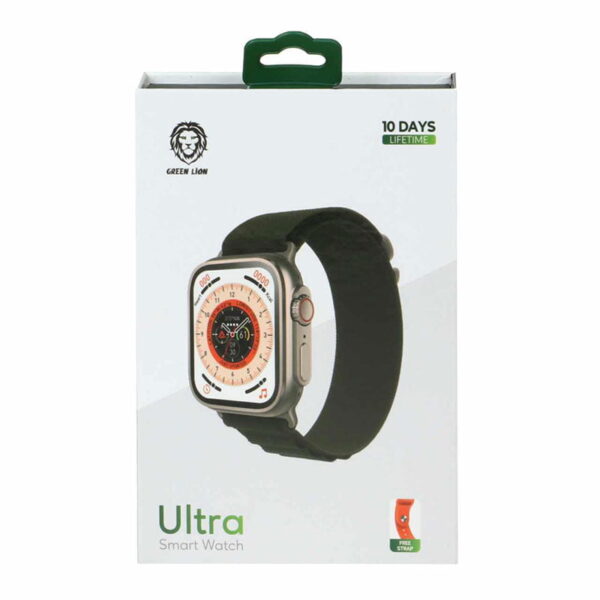 ساعت هوشمند طرح واچ اولترا برند گرین لیون مدل GREEN ULTRA GNSW49 + هدیه کله شارژر 5 وات آیفون