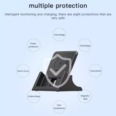 هولدر و شارژر وایرلس رومیزی یسیدو مدل YESIDO DS15 DESKTOP WIRELESS