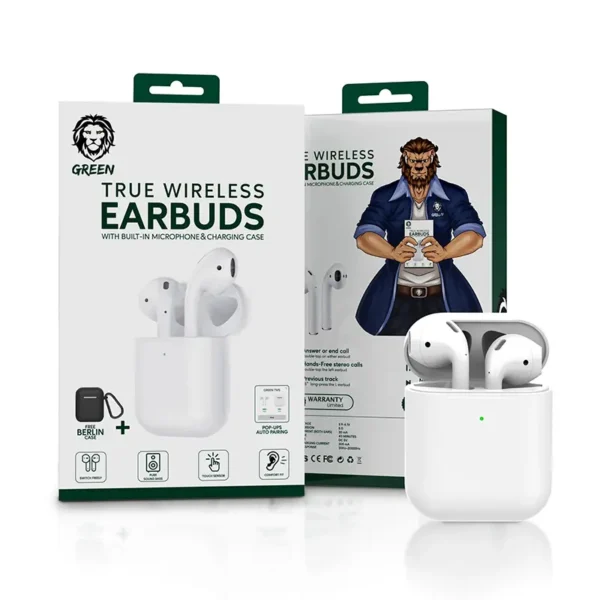 ایرپاد طرح 2 برند گرین مدل GREEN LION TWS EARBUDS 2 (با گارانتی 6 ماهه)