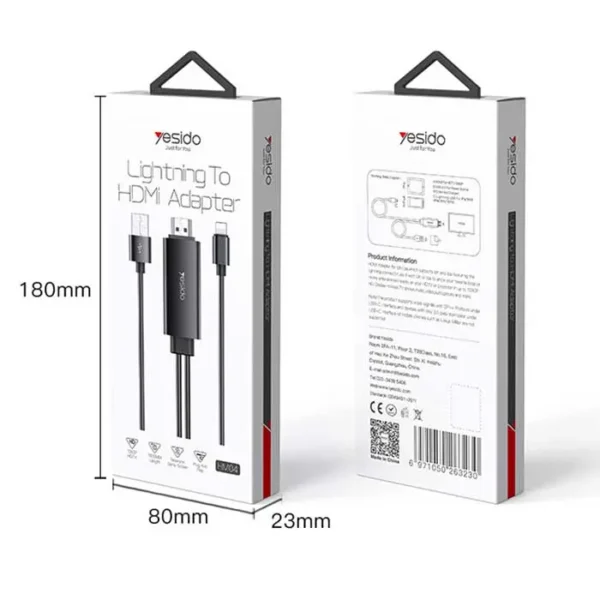 کابل آیفونی HDMI یسیدو مدل YESIDO HM04