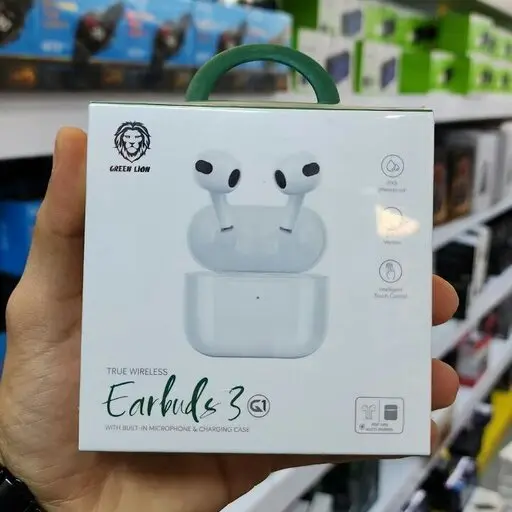 ایرپاد 3 گرین مدل GREEN LION TRUE WIRELESS BUDS3 G1 (با گارانتی 6 ماهه)