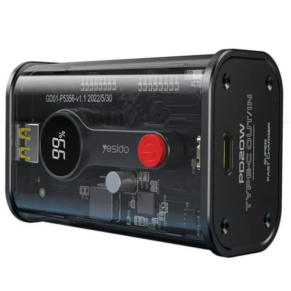 پاوربانک 22.5W یسیدو 10000 میلی آمپر ساعت مدل YESIDO YP35 POWER BANK