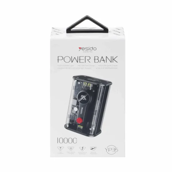 پاوربانک 22.5W یسیدو 10000 میلی آمپر ساعت مدل YESIDO YP35 POWER BANK