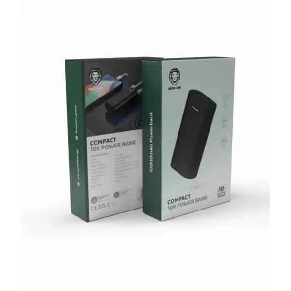 پاوربانک 10000 میلی آمپر گرین مدل GREEN COMPACT 10K POWER BANK همراه با گارانتی معتبر