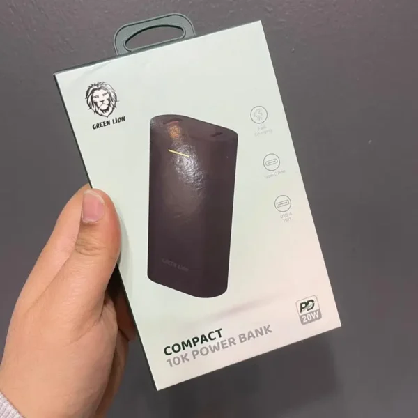 پاوربانک 10000 میلی آمپر گرین مدل GREEN COMPACT 10K POWER BANK همراه با گارانتی معتبر