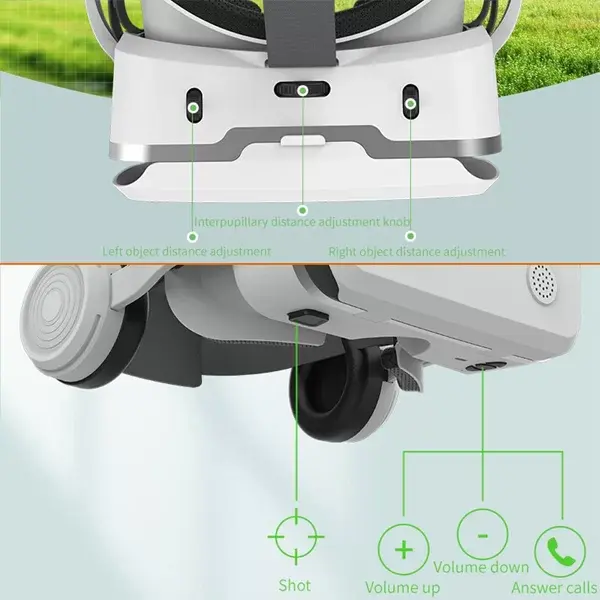 عینک واقعیت مجازی وی آر شاینکن دارای هدست مدل SHINECON VR SC-G15E