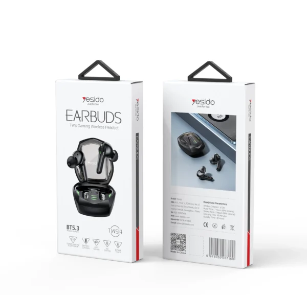 ایرپاد گیمینگ یسیدو مدل YESIDO TWS14 GAMING WIRELESS HEADSET