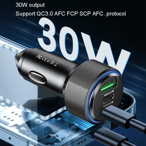 شارژر فندکی 60 وات یسیدو مدل YESIDO Y50 SUPER FAST
