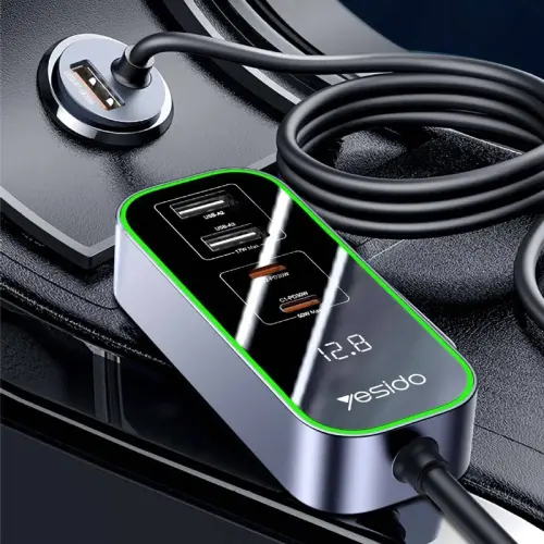 شارژر فندکی 97 وات یسیدو مدل YESIDO Y53 CAR CHARGER