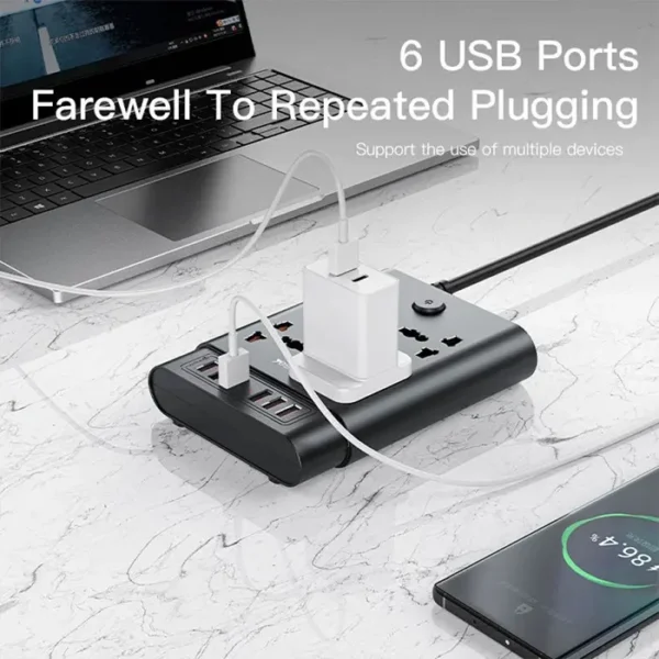 هاب و چند راهی برق یسیدو YESIDO MC08 POWER SOCKET