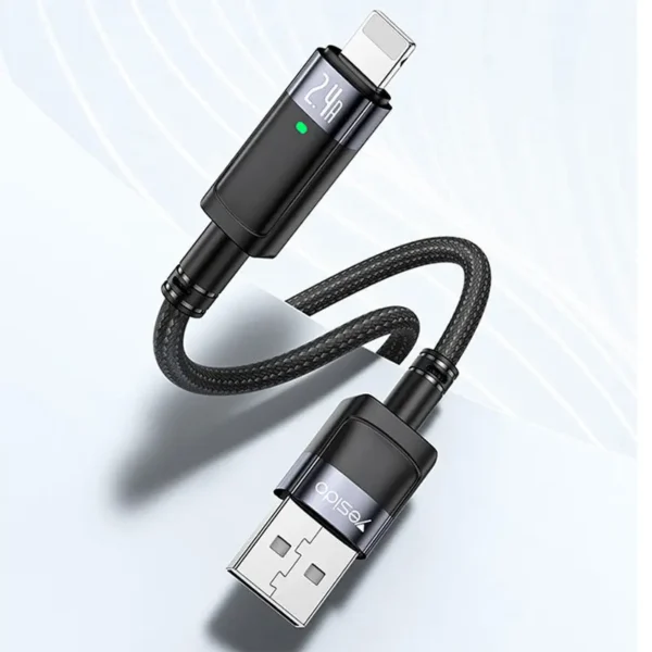 کابل USB به LITHNING یسیدو مدل YESIDO CA123L AUTO POWER OFF