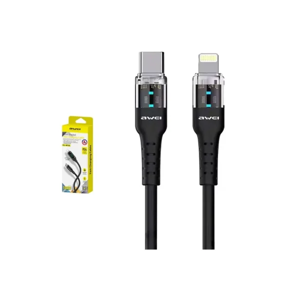 کابل تایپ سی به لایتنینگ اووی مدل AWEI CL-138L SMART FAST PD 20W