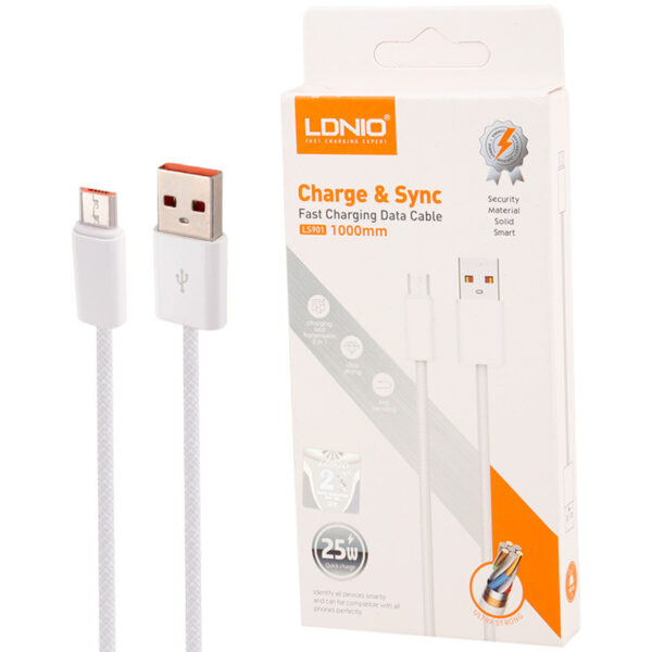 کابل USB به میکرو الدینیو مدل LDNIO LS901 FAST CHARGING