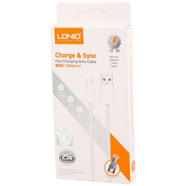 کابل USB به میکرو الدینیو مدل LDNIO LS901 FAST CHARGING