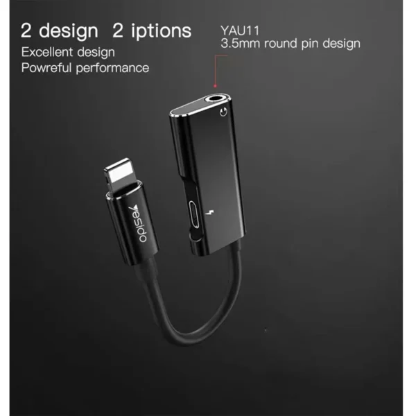 تبدیل جک 3.5 به آیفون یسیدو مدل YESIDO YAU11 AUDIO ADAPTER