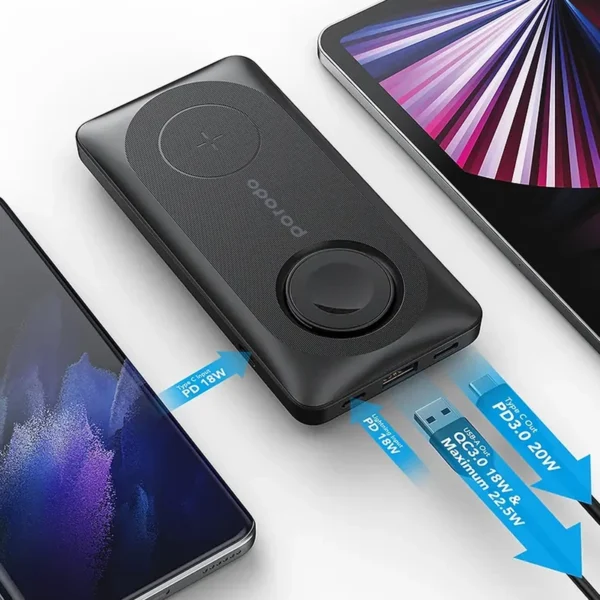 پاوربانک 10000 پرودو مدل PORODO MULTI DEVICE