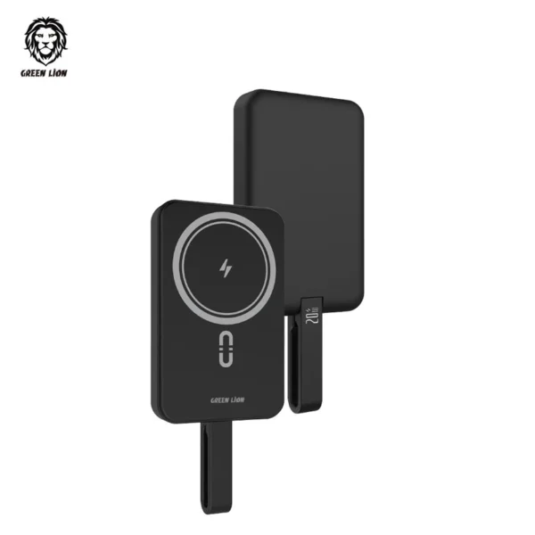 پاوربانک مگسیف 10000 میلی آمپر گرین GREEN MAGSAFE LITE 10K fh با گارانتی