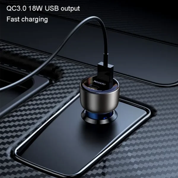شارژر فندکی یسیدو مدل YESIDO Y52 FAST CHARGER 48W