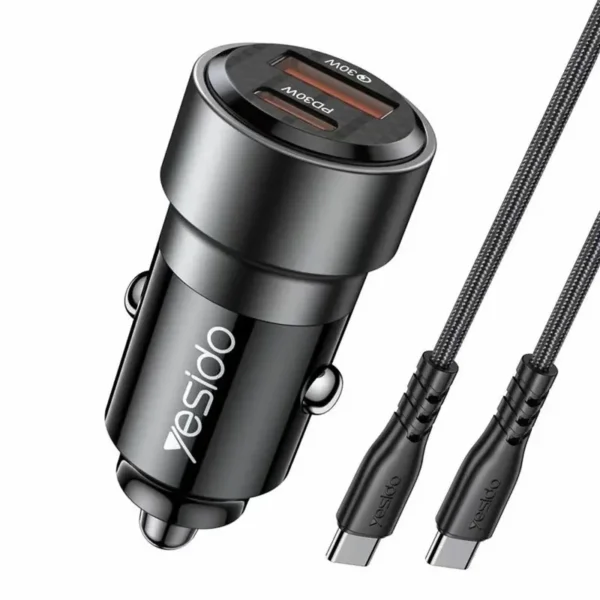 شارژر فندکی با کابل یسیدو مدل YESIDO Y55 FAST CHARGER