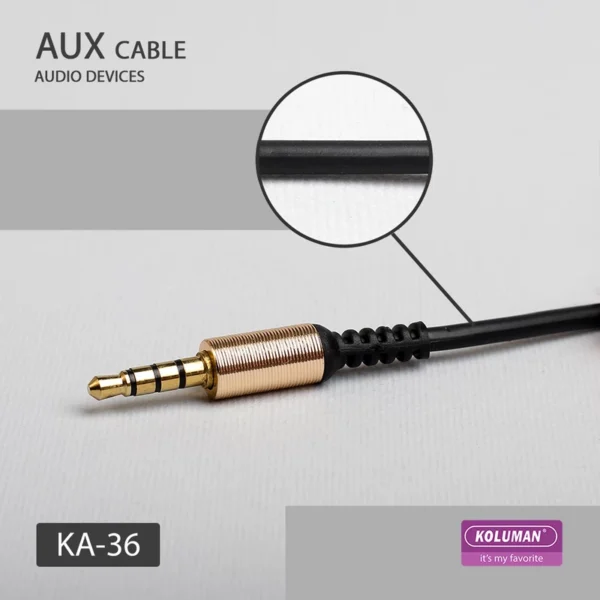 کابل AUX سرخم کلومن مدل KOLUMAN KA-36
