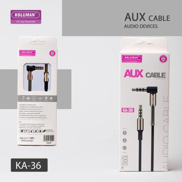 کابل AUX سرخم کلومن مدل KOLUMAN KA-36