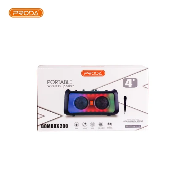 اسپیکر بلوتوثی قابل حمل پرودا مدل PRODA BOMBOX 200