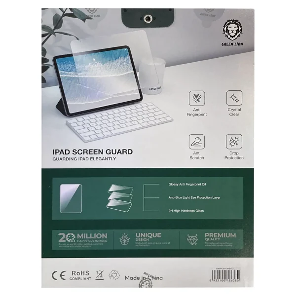 محافظ صفحه نمایش گرین آیپد 10 سایز 10.9 اینچ IPAD SCREEN GUARD