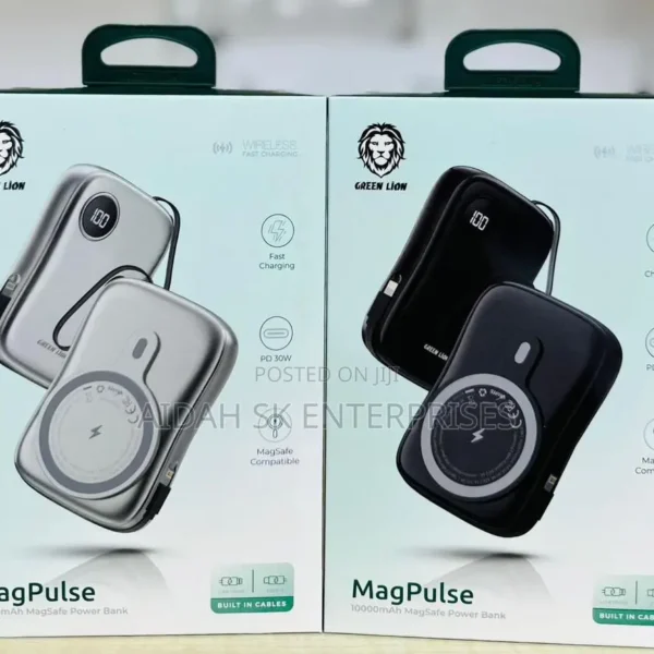 پاوربانک 10000 مگسیف گرین مدل GREEN MAGPULSE