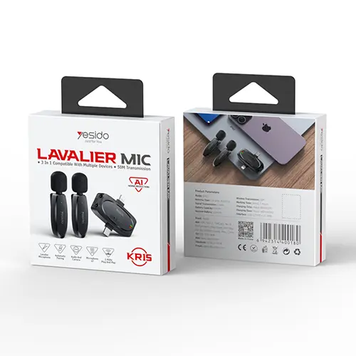 میکروفون یقه ای بیسیم یسیدو YESIDO LAVALIER MIC KR15