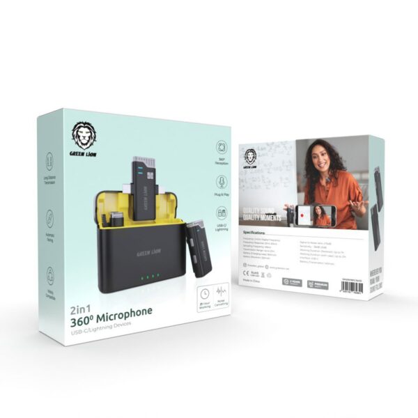 میکروفون یقه ای بیسیم گرین مدل 3in1 MICROPHONE 360