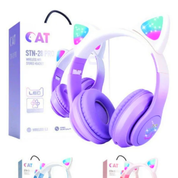 هدفون بلوتوثی گربه ای CAT STN-28 PRO