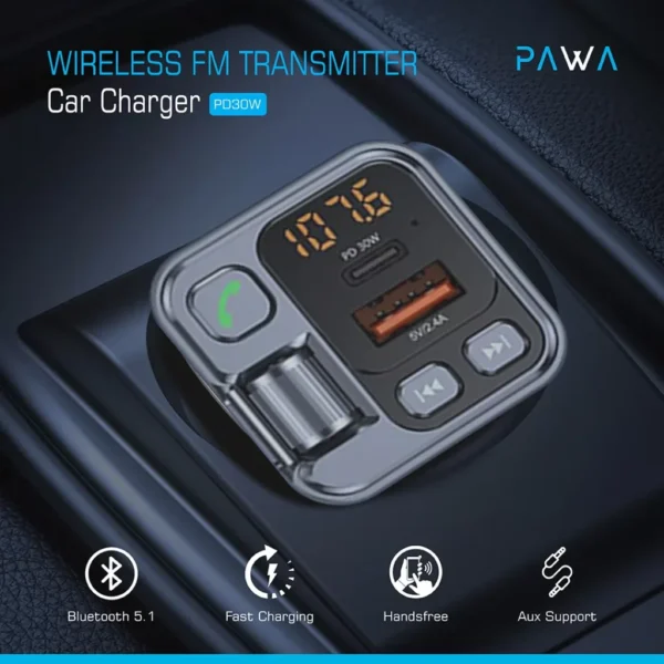 شارژر فندکی چندکاره 30 وات پاوا PAWA PD30W با گارانتی