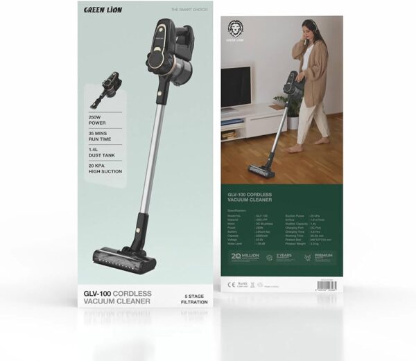 جارو شارژی گرین GREEN GLV-100 CORDLESS VACUUM CLEANER