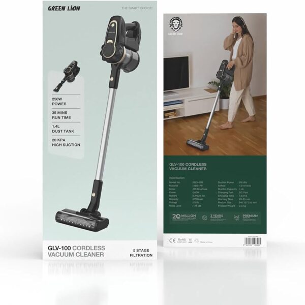 جارو شارژی گرین GREEN GLV-100 CORDLESS VACUUM CLEANER
