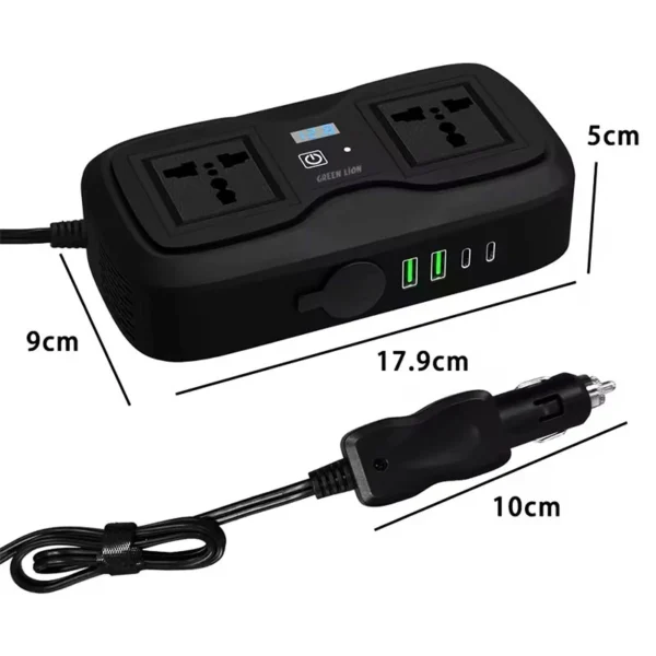 اینورتر 200 وات برق فندکی گرین GREEN GC-233 POWER INVERTER