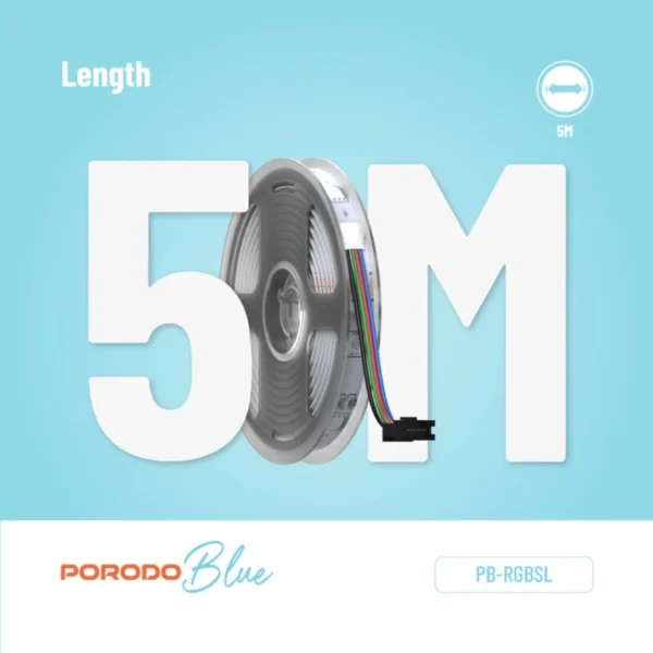 ریسه ال ای دی حساس به صدای پرودو PORODO RGB LIGHT STRIP