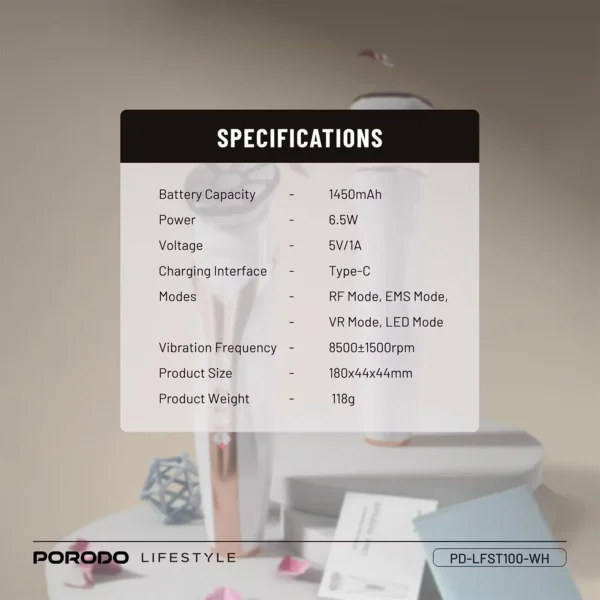 ماساژور نور تراپی 4کاره صورت پرودو PORODO LFS100