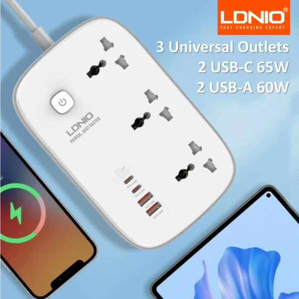 چندراهی برق 65 وات الدینیو LDNIO SC3416