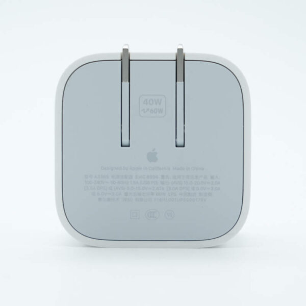 شارژر اورجینال 2pin داینامیک 40 تا 60 وات اپل Apple 40W USB-C Dynamic Power Adapter
