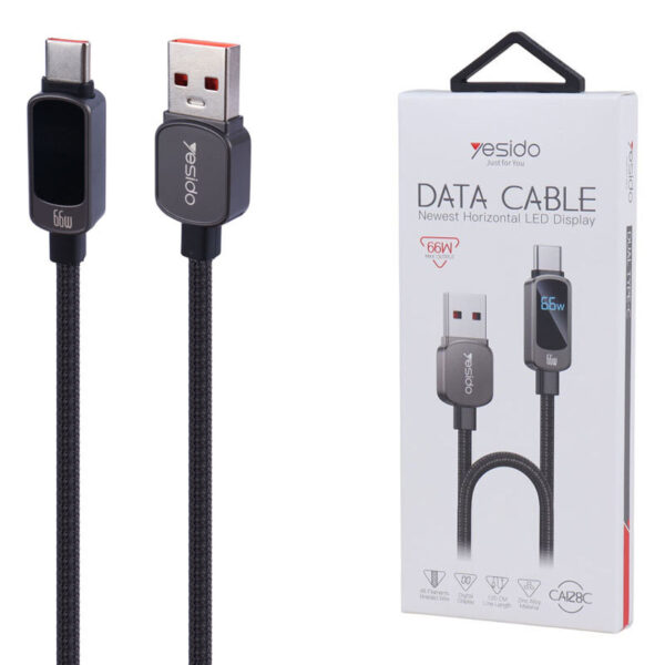 کابل 66 وات USB به TYPE-C یسیدو YESIDO CA128C