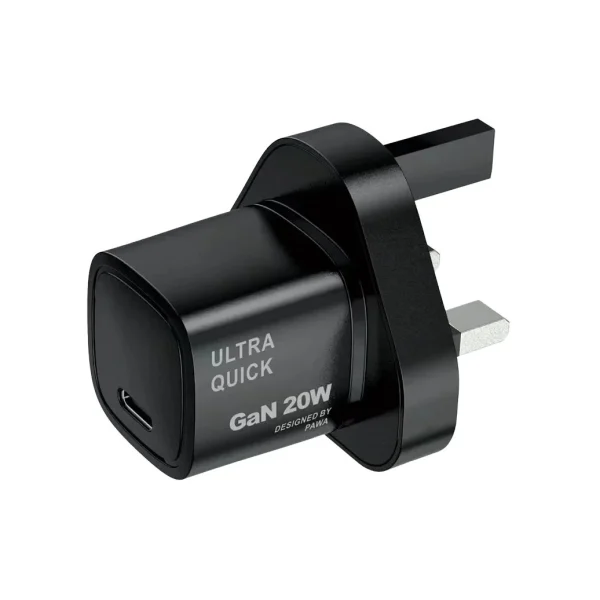 شارژر دیواری 20 وات پاوا PAWA SOLID GAN PW-GN20UK با پورت تایپسی