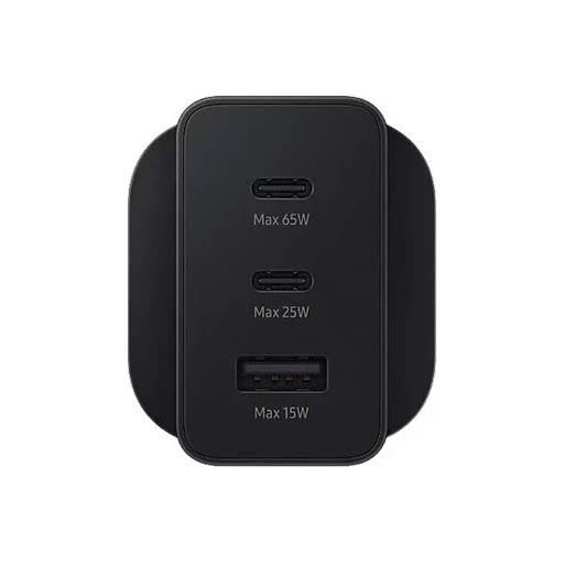 شارژر 65 وات سامسونگ EP-T6530 دارای 2 پورت USB-C و 1 پورت USB-A